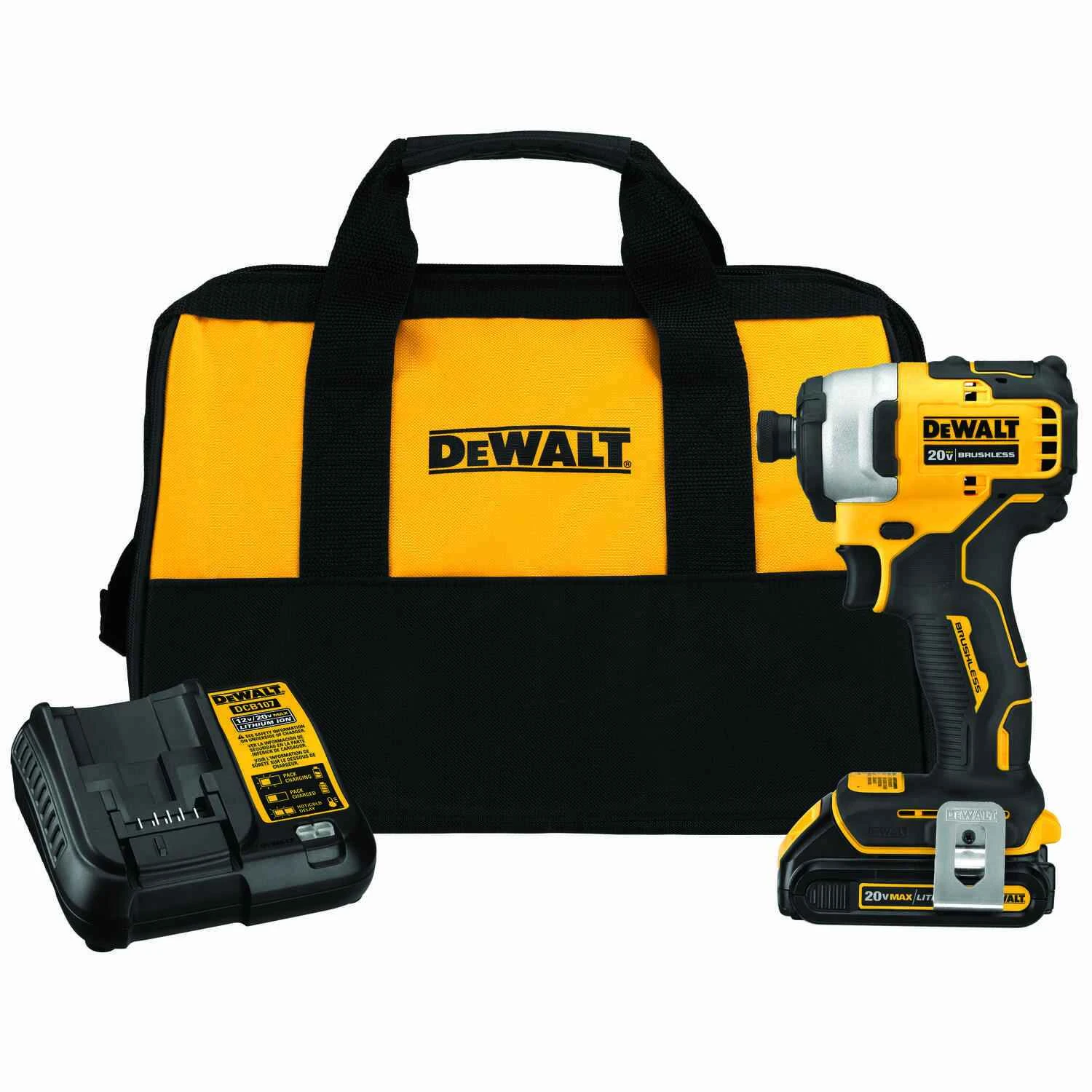 20-Volt Max Cordless Impact Driver Kit, Brushless Motor, 1/4-In., Lithium-Ion Battery