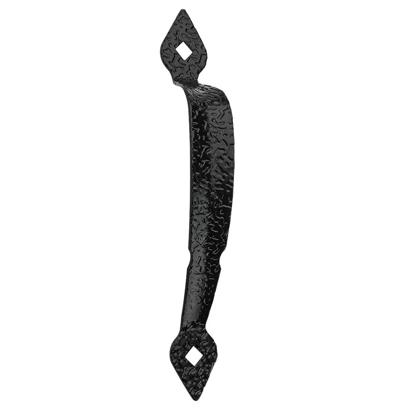 Cabinet Pull, Black Decorative Spear, 10 In.