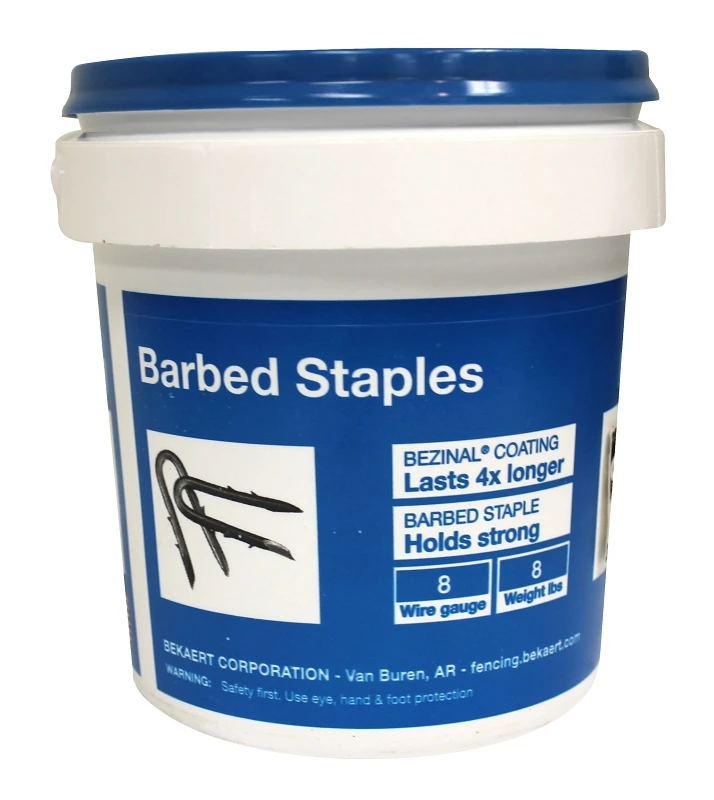 Fence Staples, 8 Gauge, 1.5 In., 8 Lb. Bucket