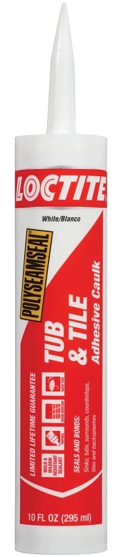 Polyseamseal Tub & Tile Caulk, White, 10 oz.