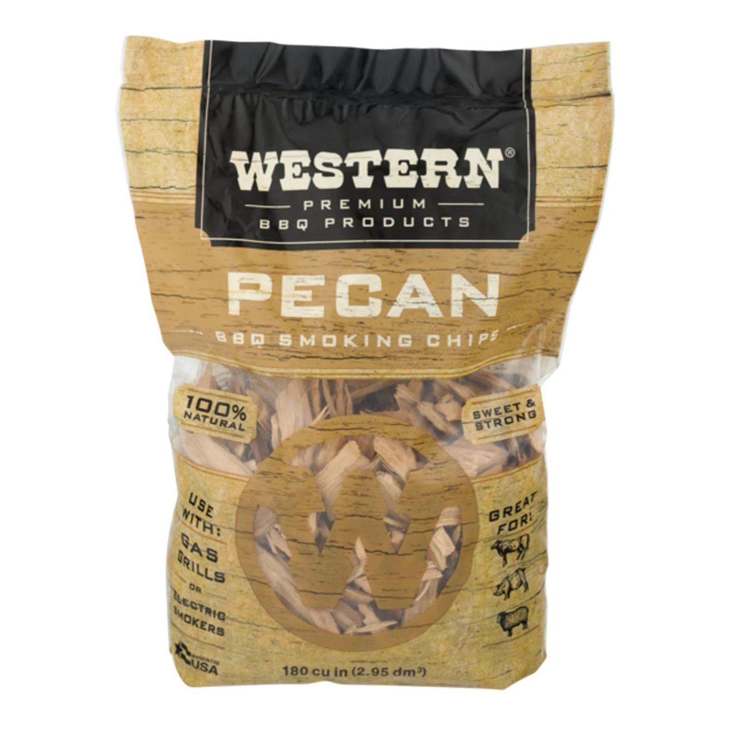 Grill Smoking Chips, Pecan, 180-Cu. In.