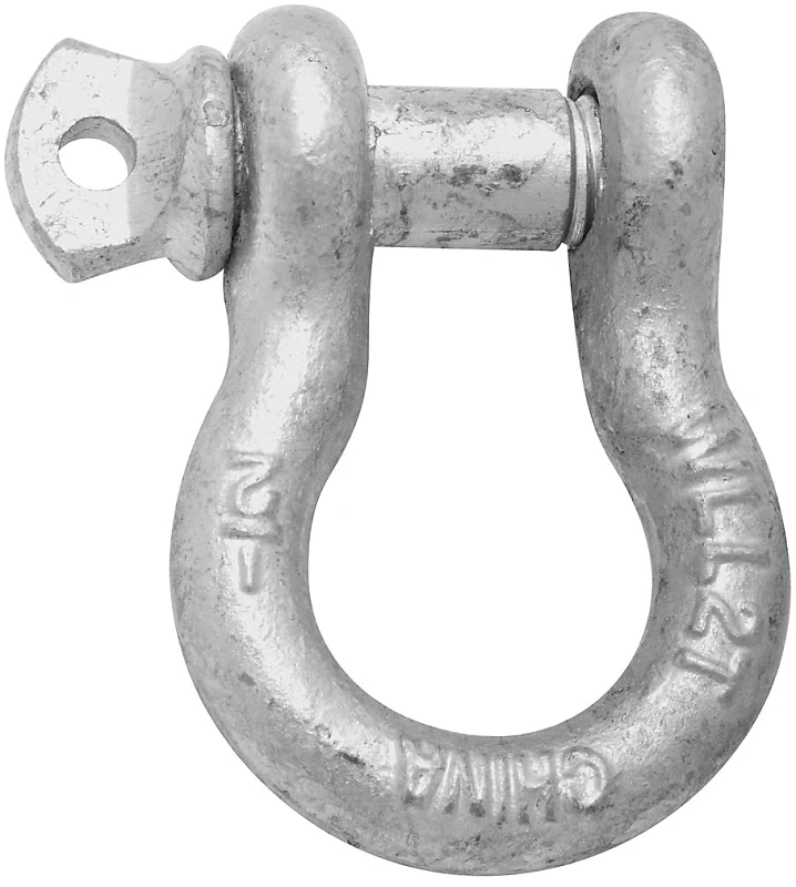 Galvanized Anchor Shackle with Screw Pin, 1/2 In.