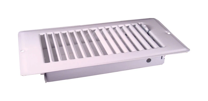 4 x 8 In. White Metal Floor Register