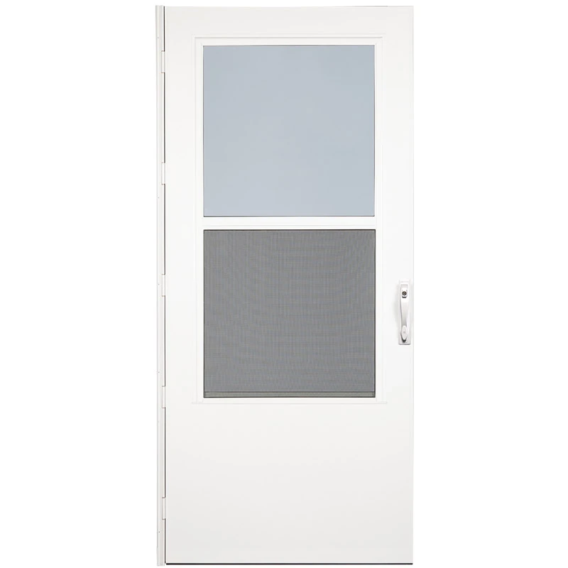 Storm Door, Weartuff Screen, White Duratech, Solid Wood Core, 32 x 81-In.