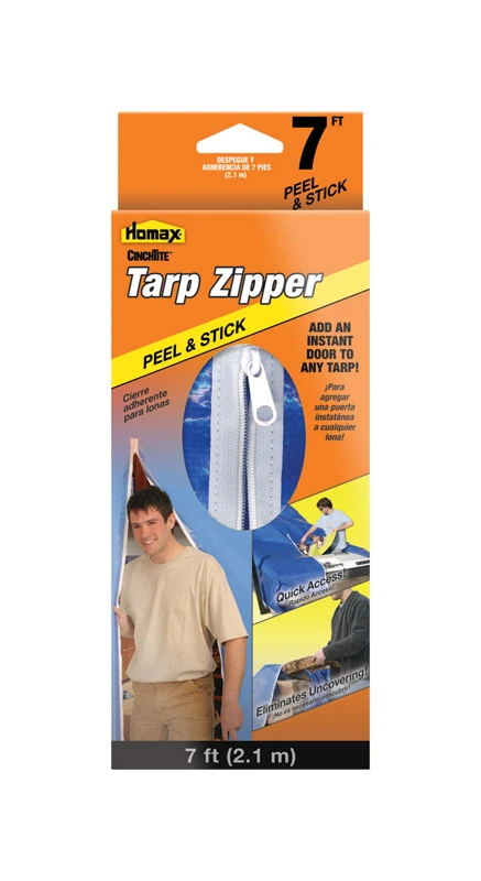 7-Ft. Peel 'N Stick Tarp Zipper Door