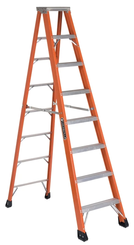 8-Ft. Heavy-Duty Step Ladder, Fiberglass, Type IAA, 375-Lb. Duty Rating