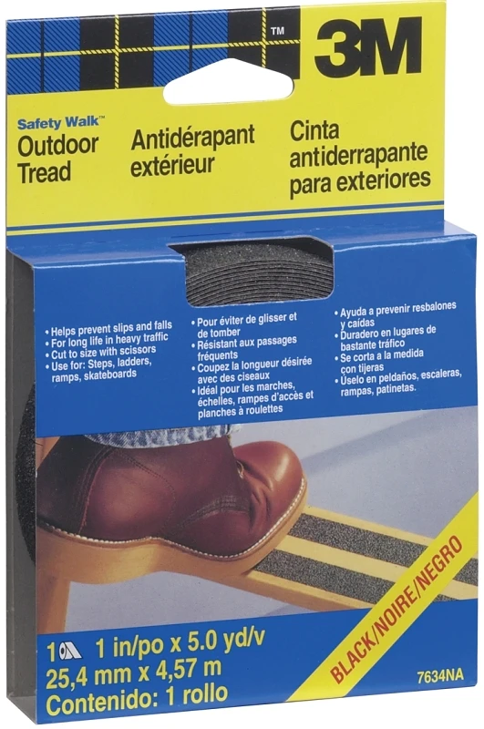 Step & Ladder Anti-Slip Tread, Black, 1 In x 15 Ft.