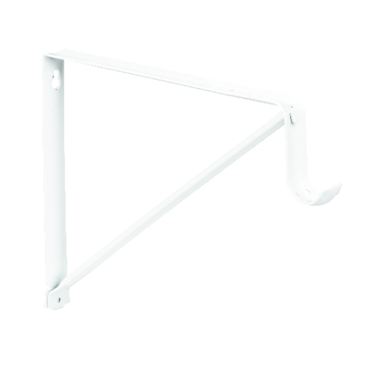 White Steel Closet Shelf & Rod Bracket, 10-3/4 In.