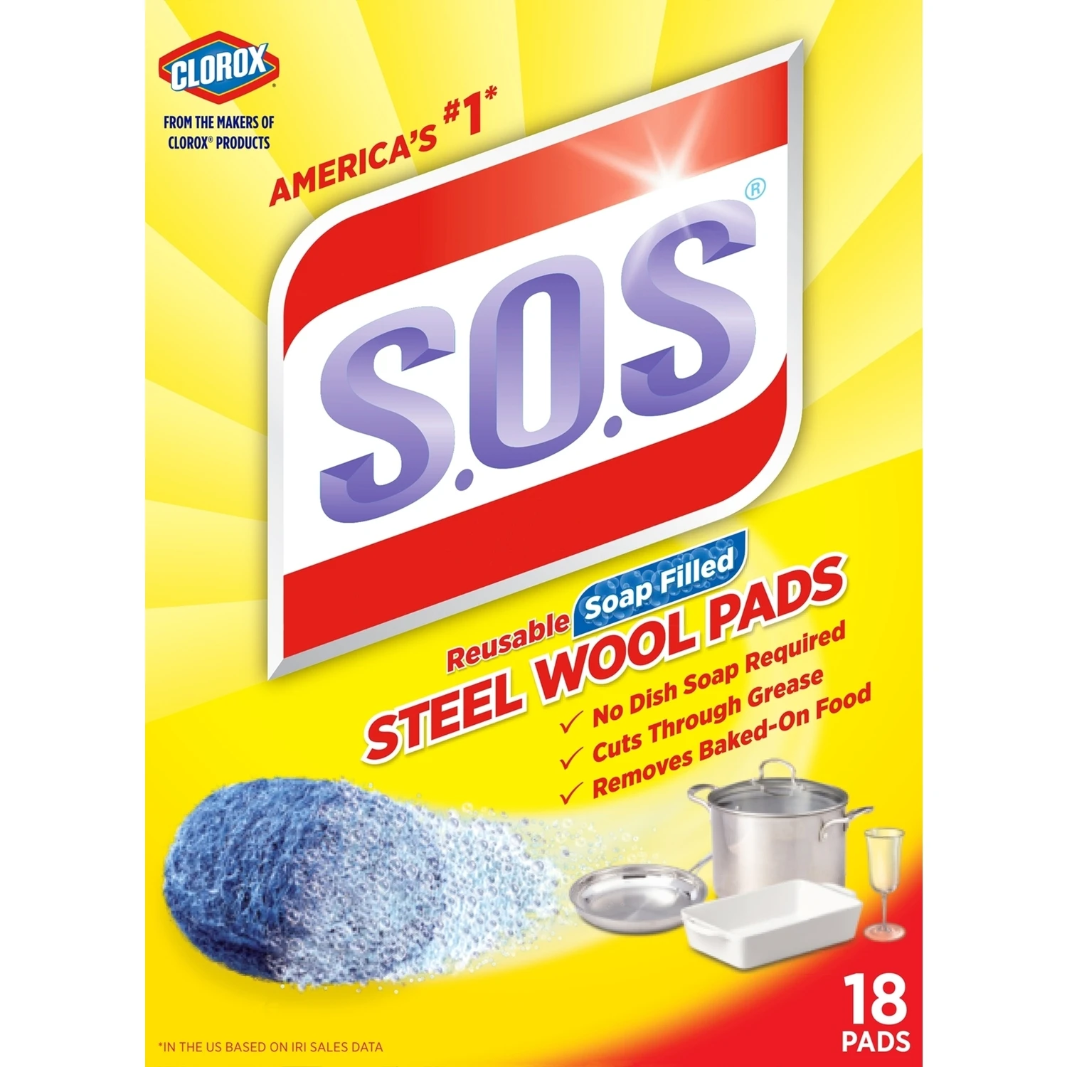 Steel Wool Soap Pads, 18-Ct.