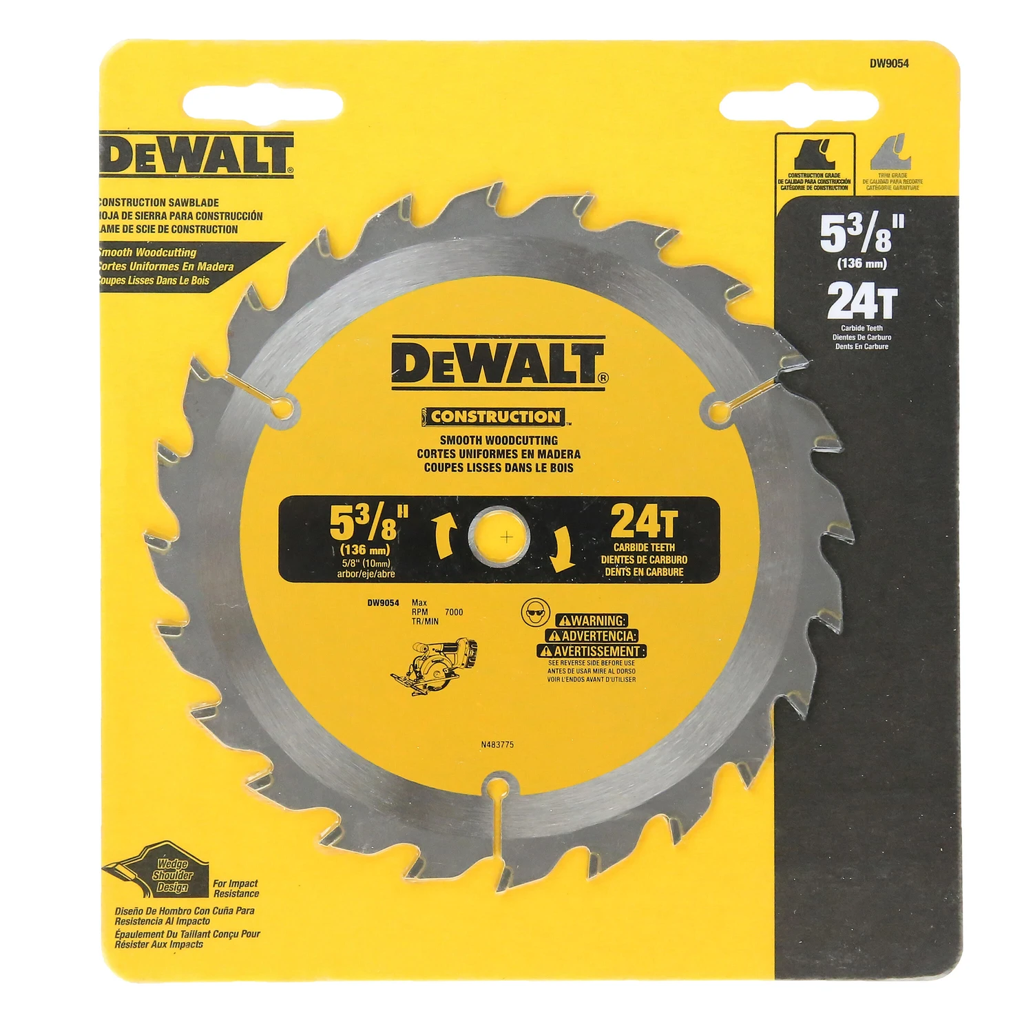 Carbide-Tipped Cordless Saw Blade, 24-Tooth x 5-3/8 In.