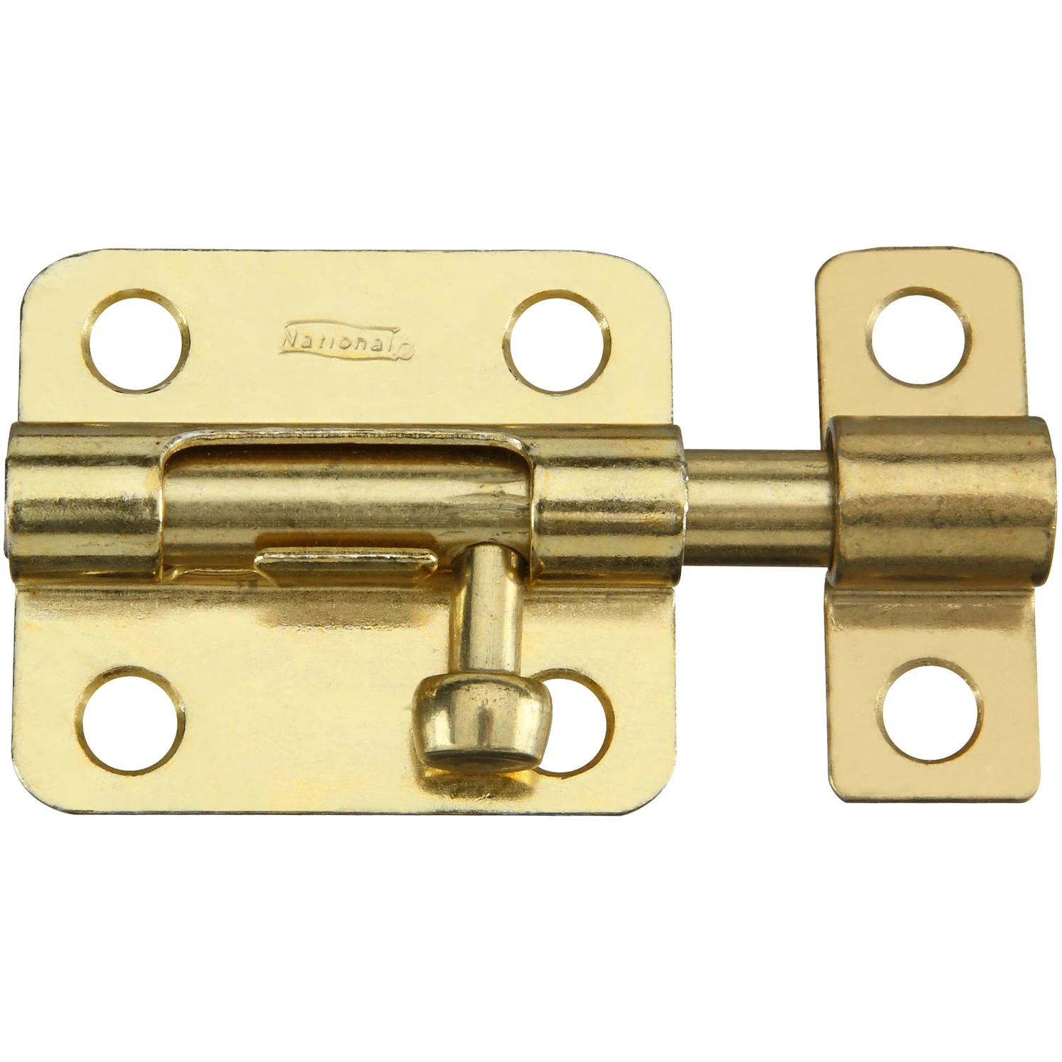 Door Barrel Bolt, Dull Brass, 2-1/2 In.
