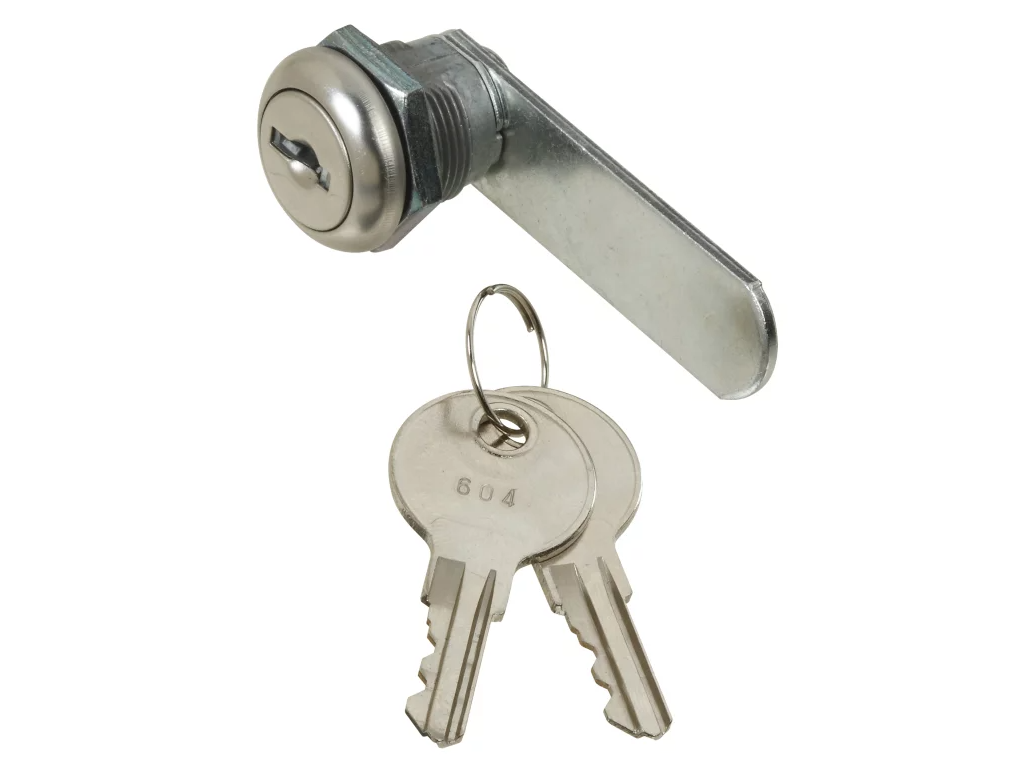Door & Drawer Lock, Chrome, 1/4 In.