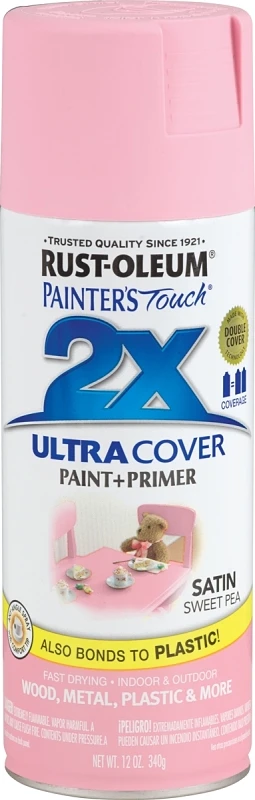 Painter's Touch 2X Spray Paint, Satin Sweet Pea, 12 oz.