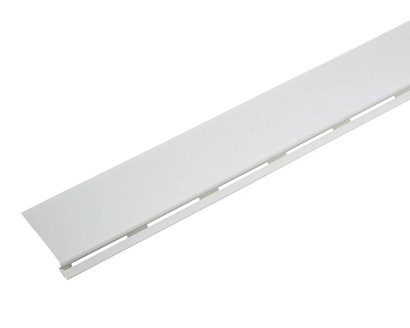 Gutter Cover, Fits Standard 4, 5 & 6 In. Metal Gutter, White PVC, 4 Ft.