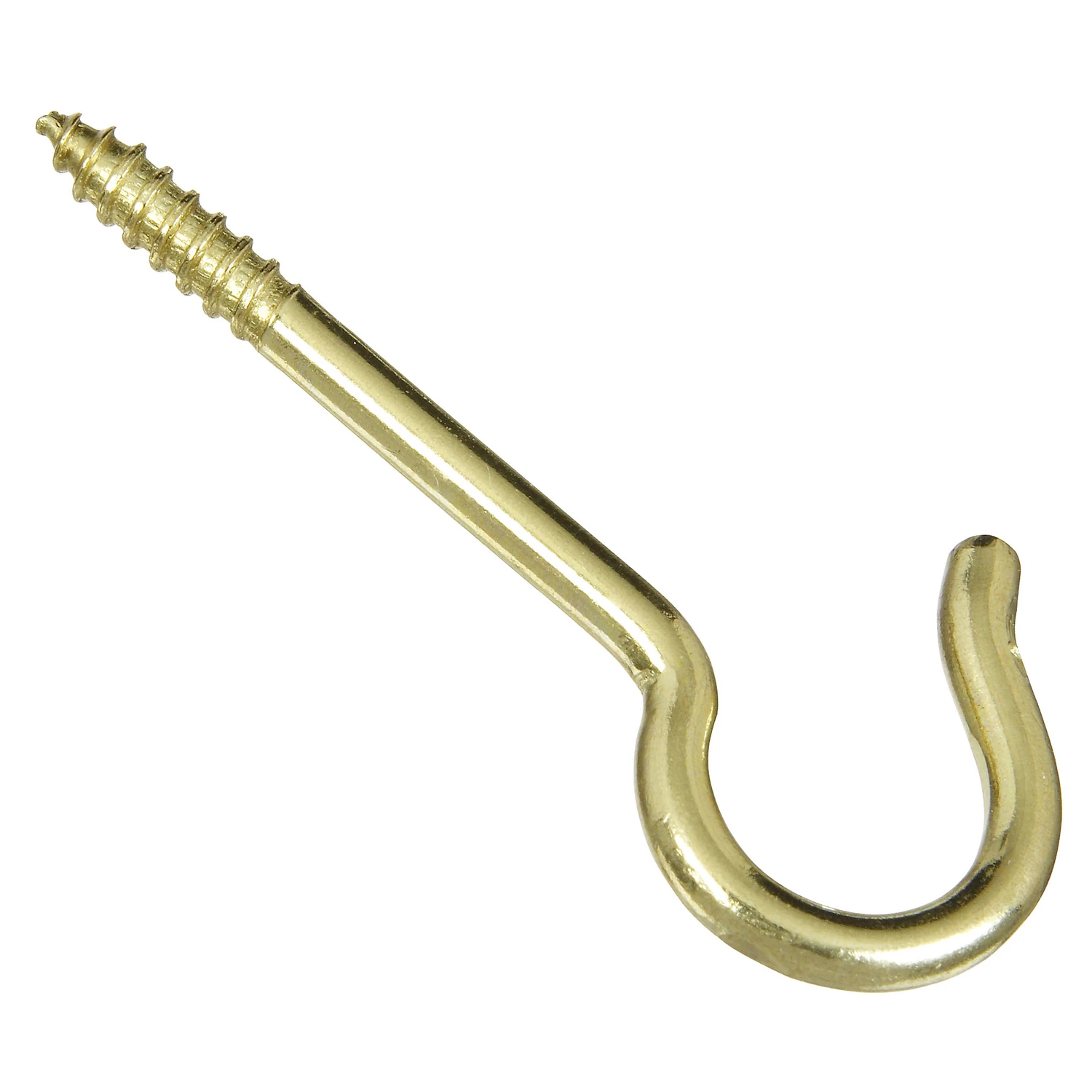 Ceiling Hook, #8, Solid Brass, 2-9/16 In., 3-Pk.