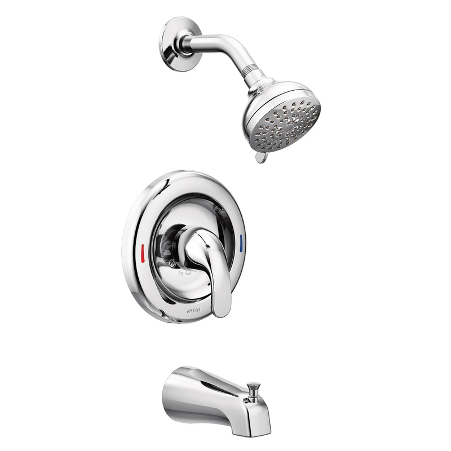 Adler Tub/Shower Faucet, Single Handle, With Showerhead, Chrome
