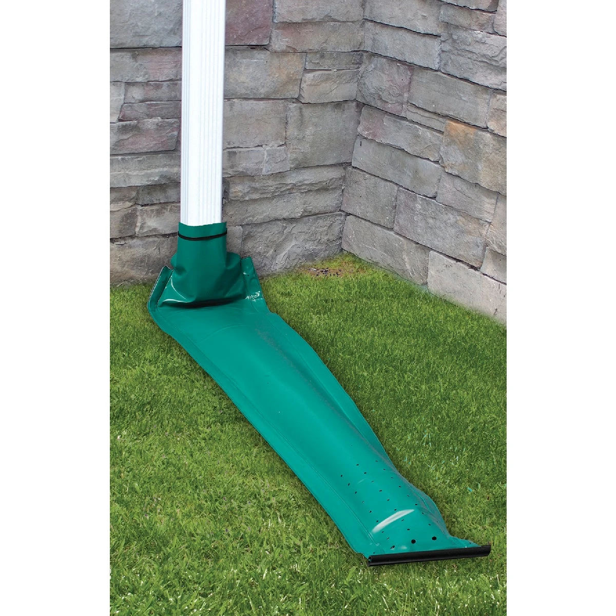 Automatic Downspout Extender, Green, 46 x 8.5-In.