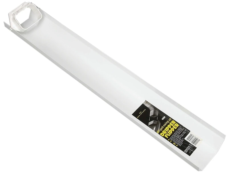 Dripper Flipper Hinged Downspout Extension, White, 30 In. Universal Size