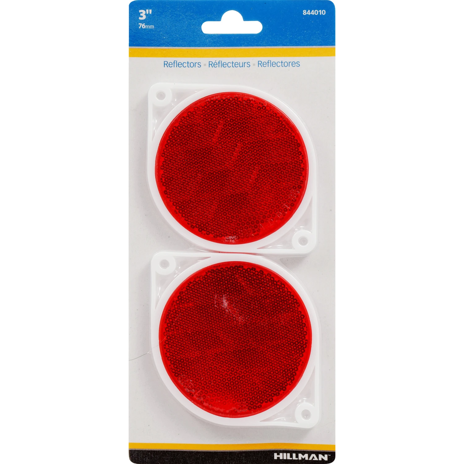 Adhesive Reflector Red, 3-In.