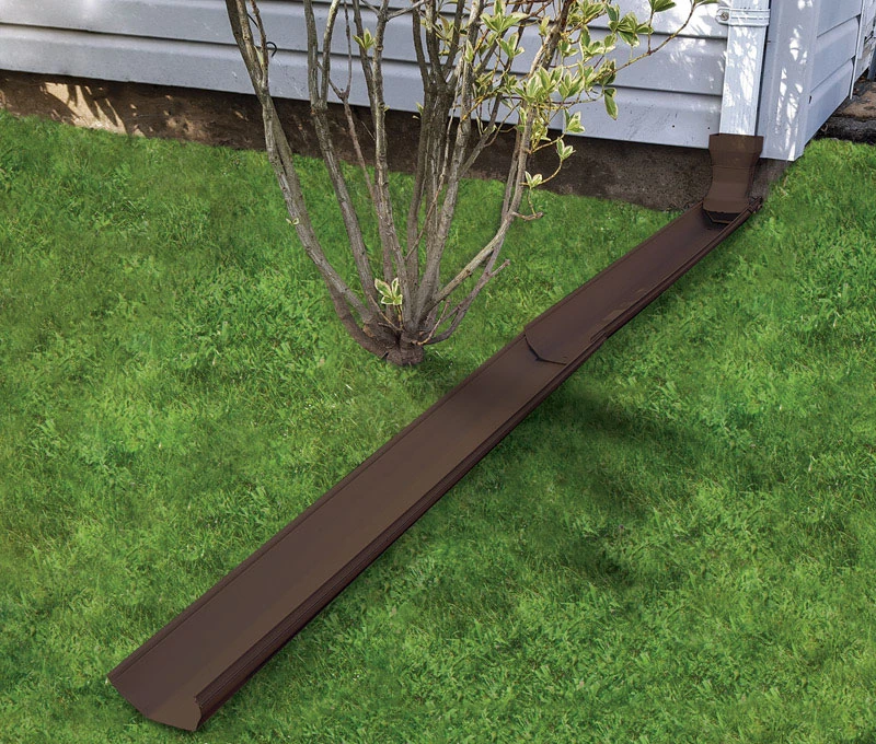 Tilt 'N Drain Downspout Extender, Brown, 6-Ft.