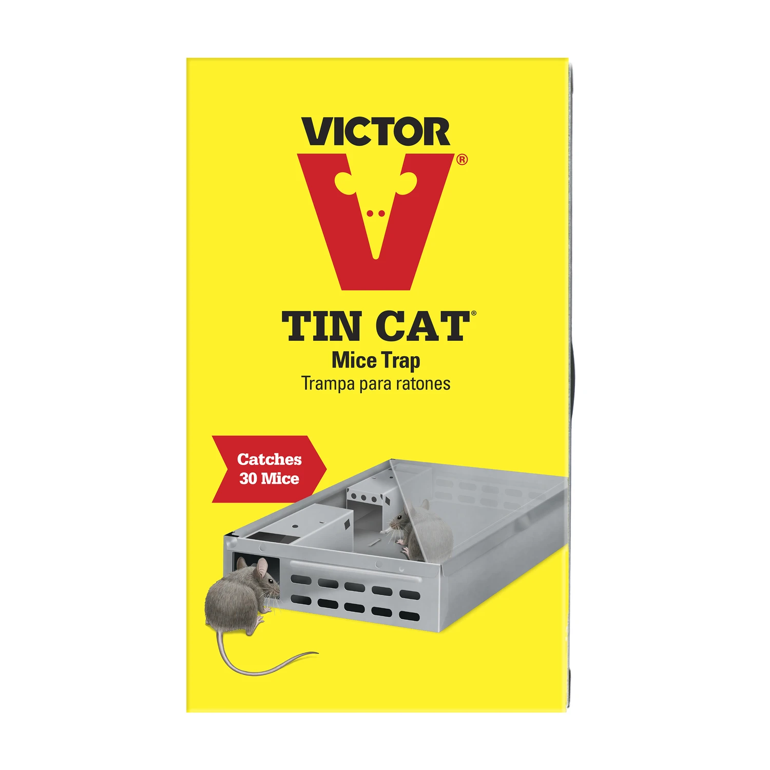 Tin Cat Live Catch Mouse Trap, Holds Up To 30 Mice