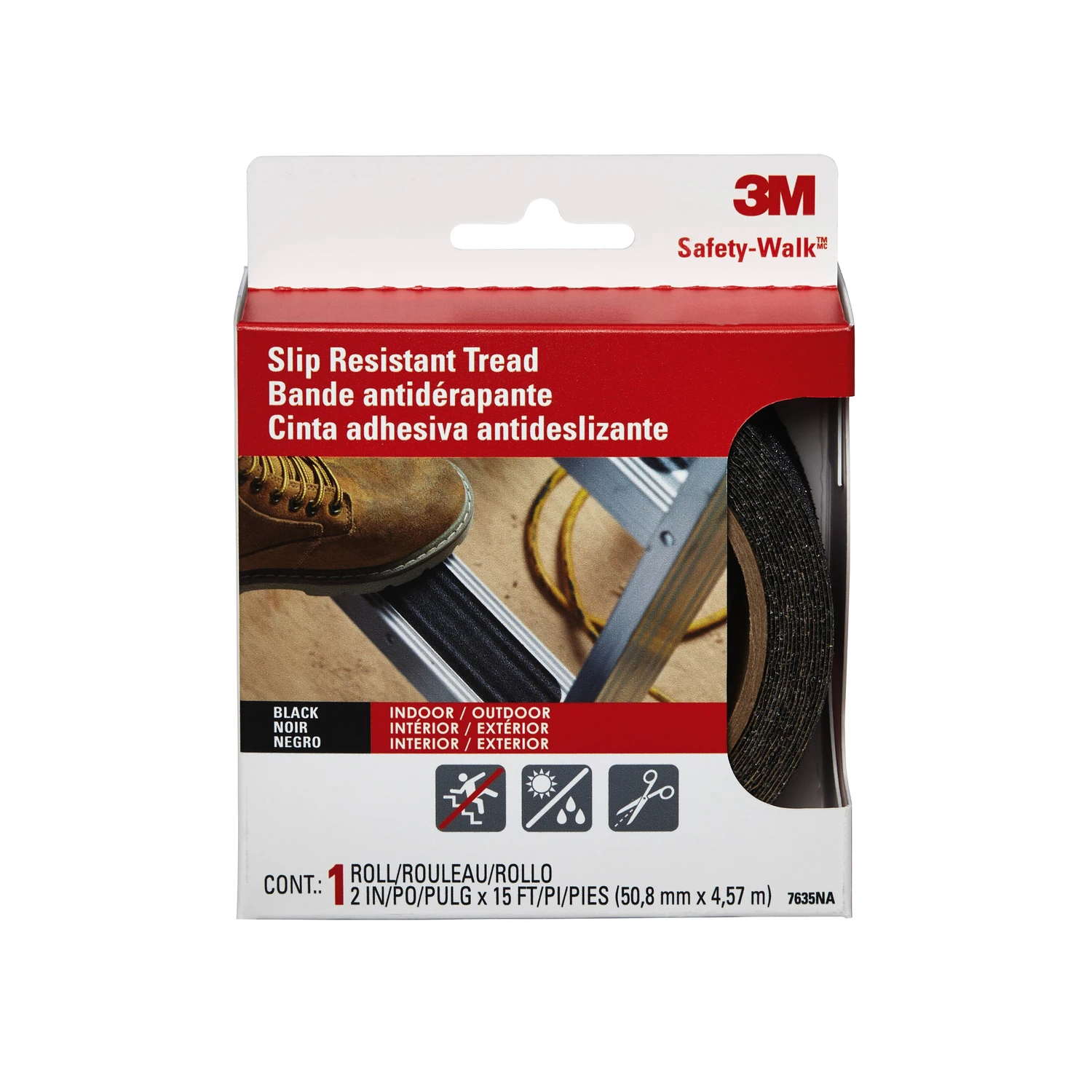 Step & Ladder Anti-Slip Tread, Black, 2 x 180 In. Roll