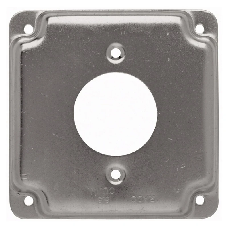 Outlet Box Cover, Square, Single, 4 In.