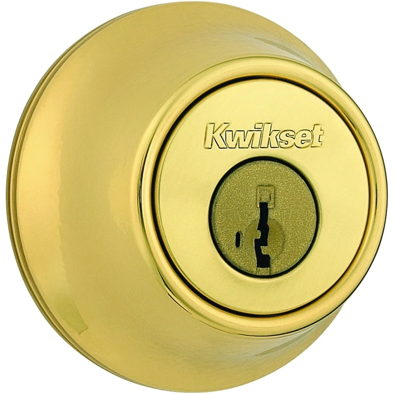 Security Double-Cylinder Deadbolt, Polished Brass