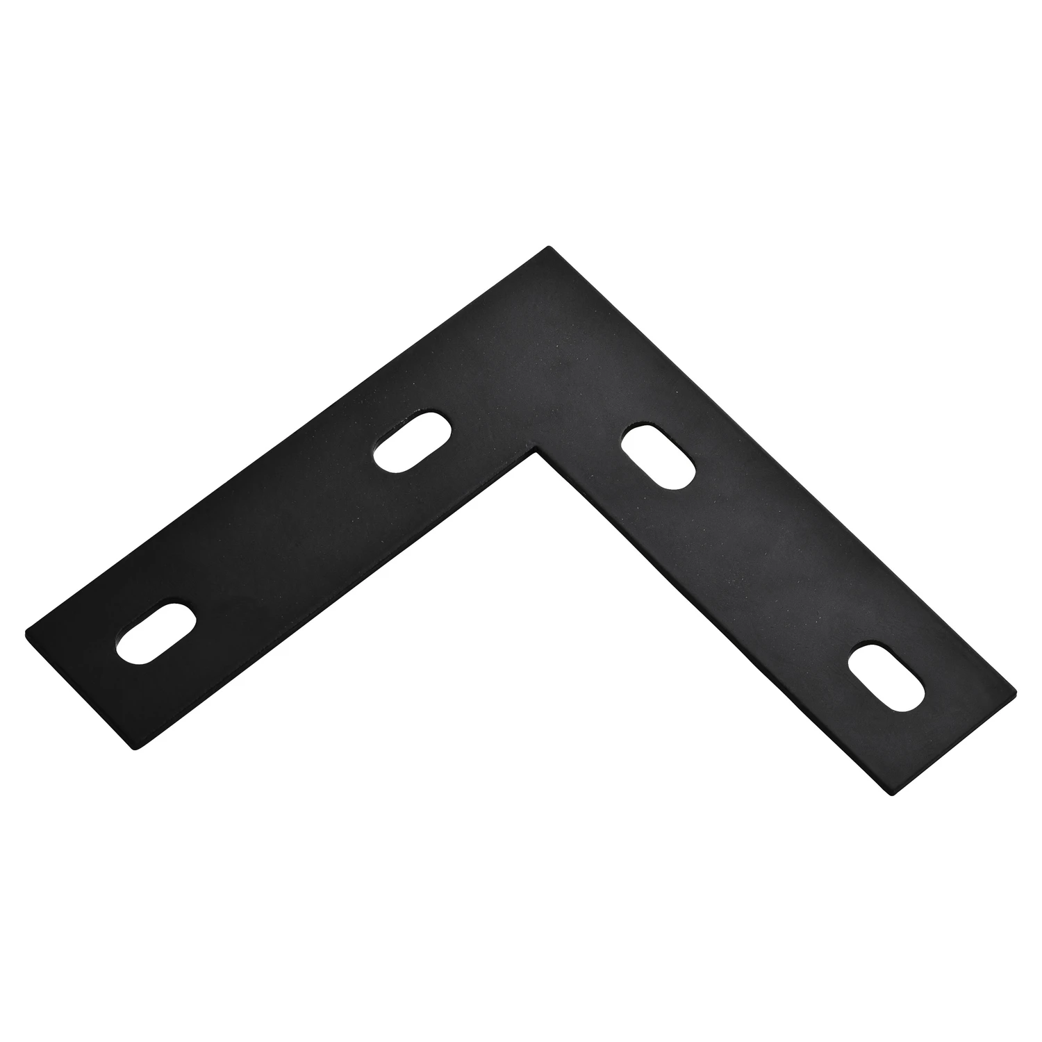 Flat Corner Brace, Black Steel, 1-1/2 x 6-1/2 In.
