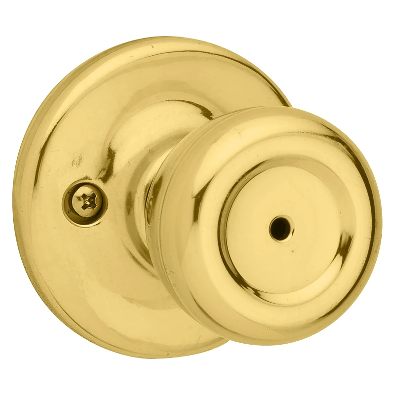 Security Mobile Home Privacy Lockset, Polished Brass