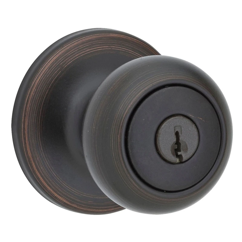Cove Venetian Bronze Entry Door Knob 1-3/4 In. Adjustable Backset Grade 3