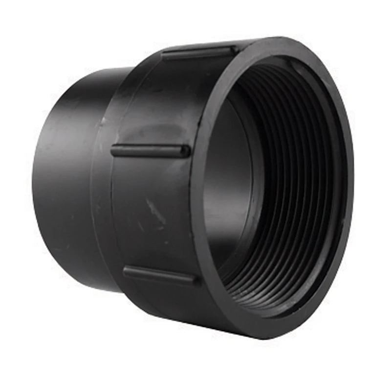 ABS/DWV Cleanout Body Adapter, Spigot x FIP, 4 In.