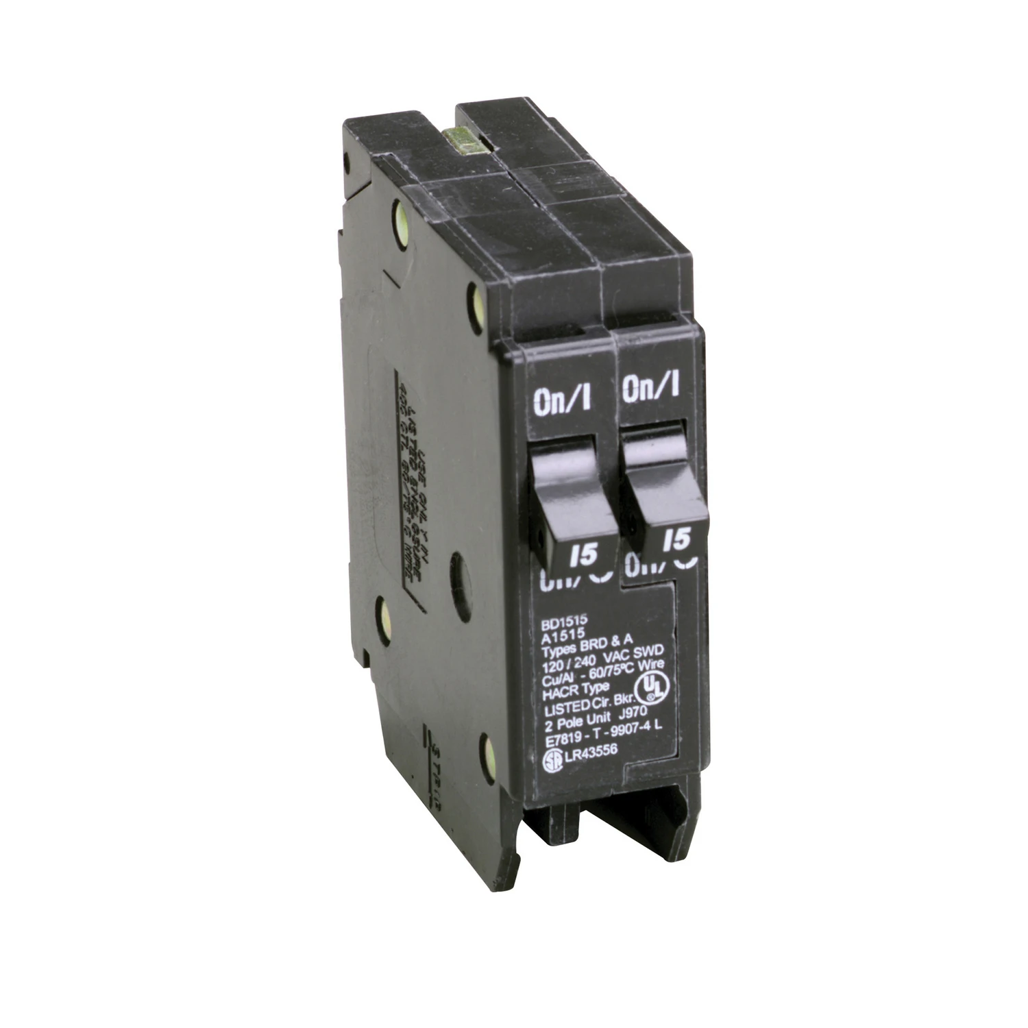 2 15A Single Pole Tandem Circuit Breaker