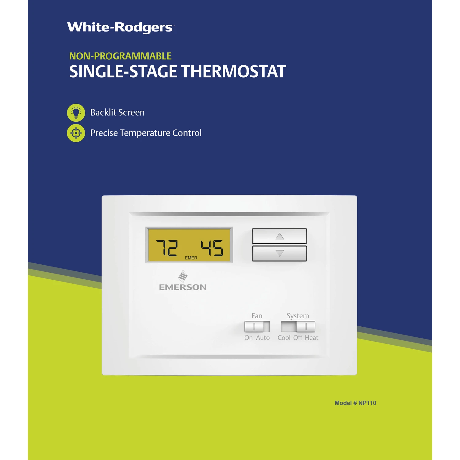 Thermostat, Non-Programmable, Single Stage