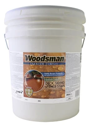 Woodsman Deck, Siding & Fence Stain, Acrylic, Solid-Color Neutral Base, 5 Gallons