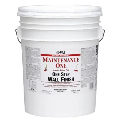 Interior Latex Paint, Contractor White, 5 Gallons