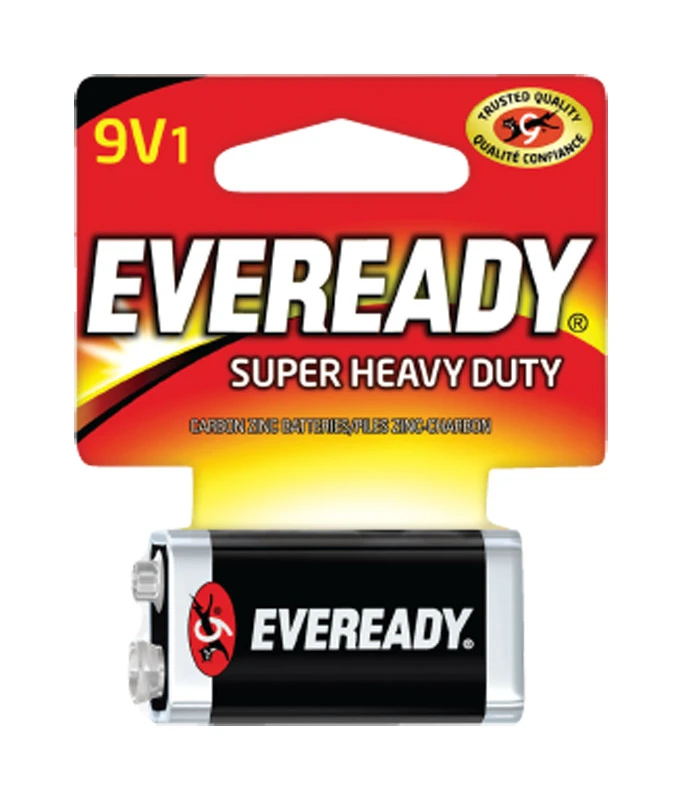 Super Heavy Duty 9-Volt (9V) Battery, 1 Count
