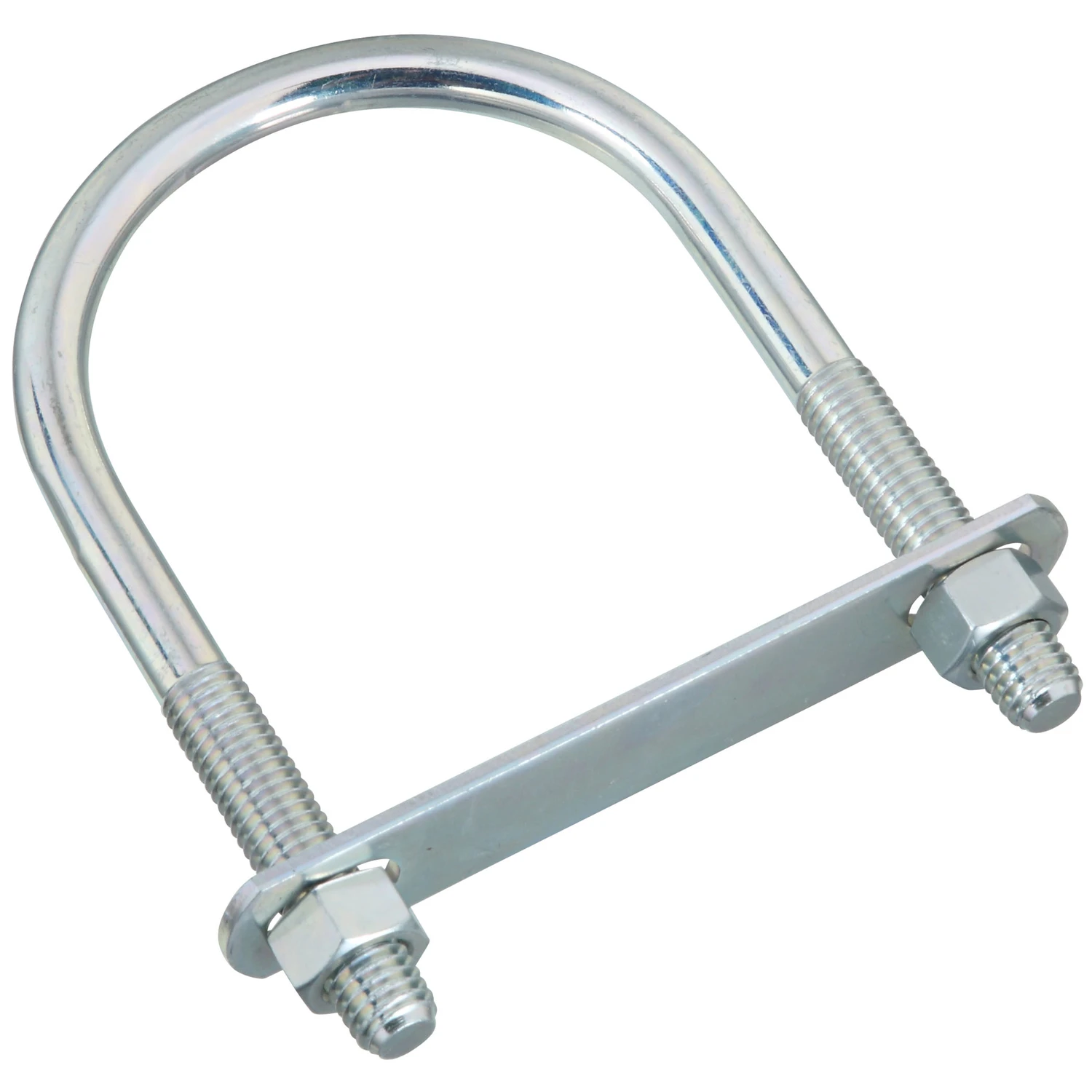 U-Bolt with Plate & Nuts, Zinc, 1/2 x 3-1/2 x 6 In.
