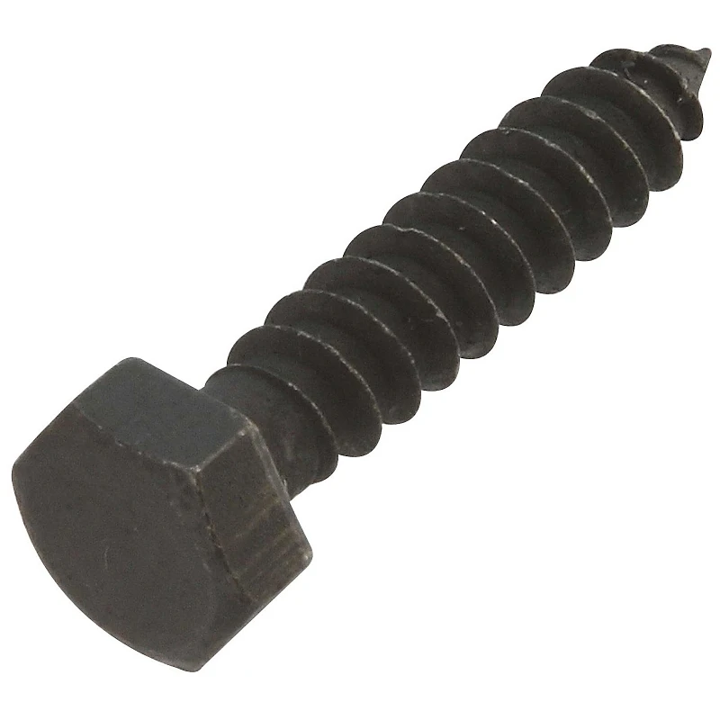 Wood Lag Screw, Black Steel, 5/16 x 1-1/2 In. 6-Pk.