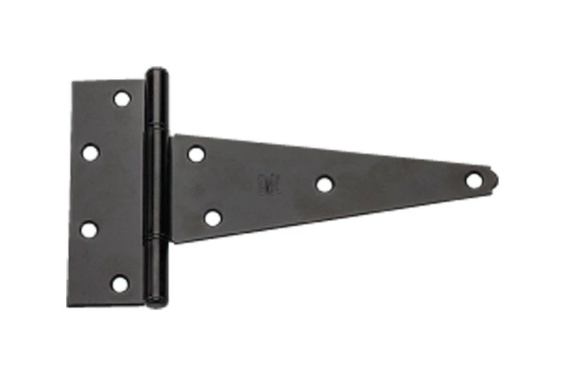 Extra Heavy Gate T-Hinge, Black, 8 In.