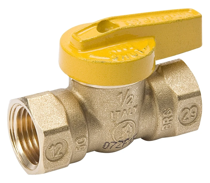 Gas Ball Valve, Brass, 3/8 In.