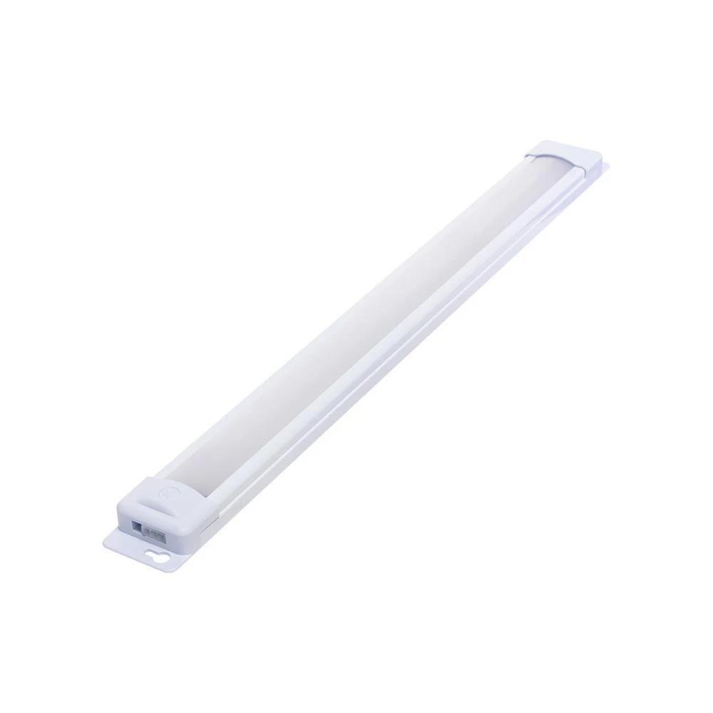 Under-Cabinet LED Light Fixture, White Plastic, 628 Lumens, 18-In.