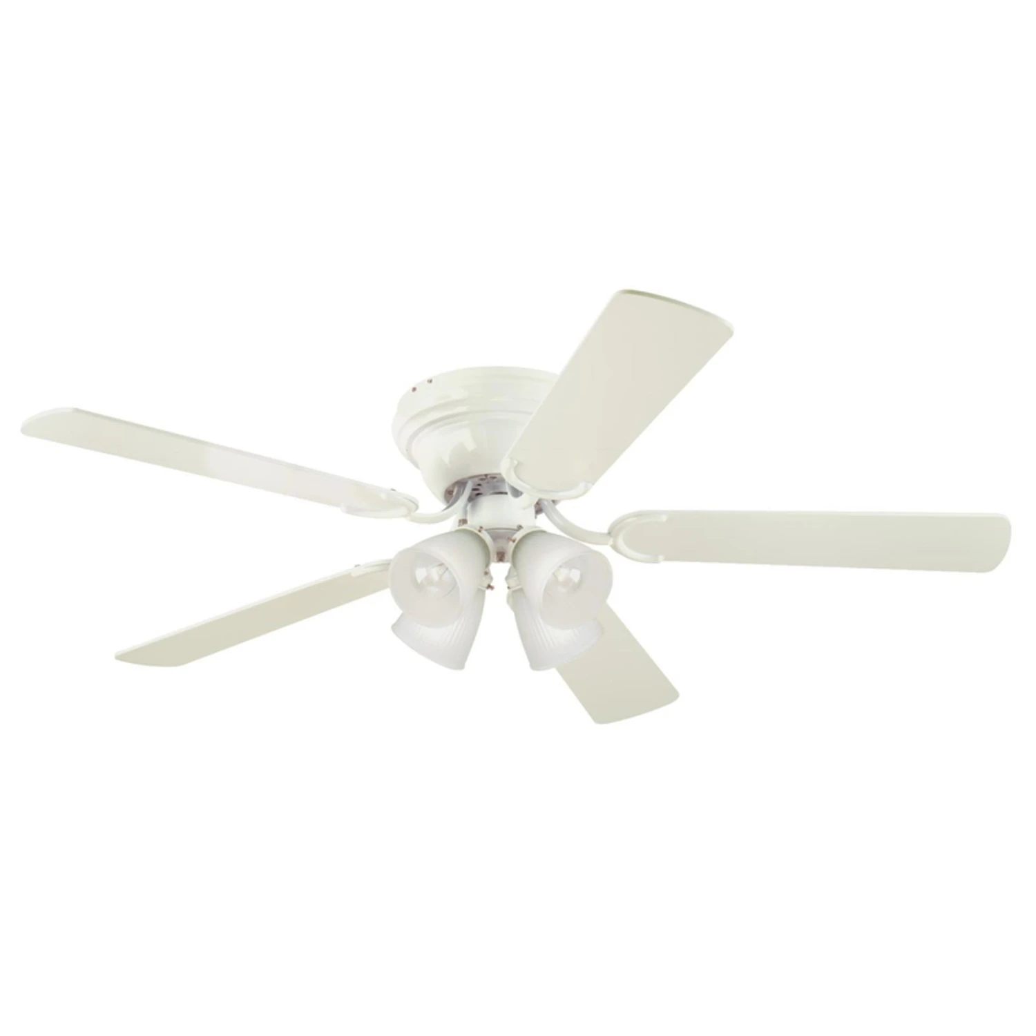 Contempra IV Ceiling Fan + Light Kit, White, 52-In.
