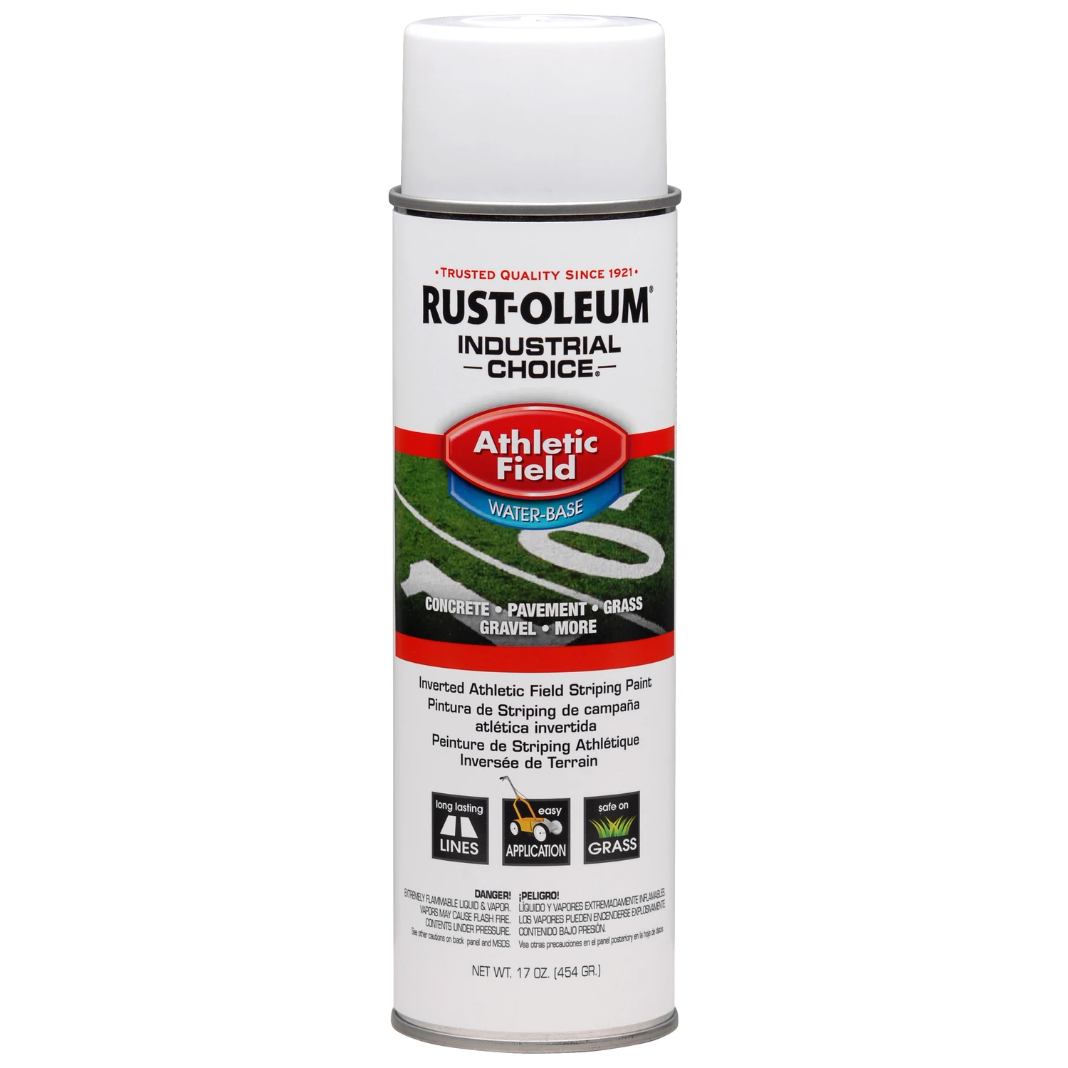 Industrial Choice Athletic Field Striping Spray Paint, White, 17-oz. Inverted