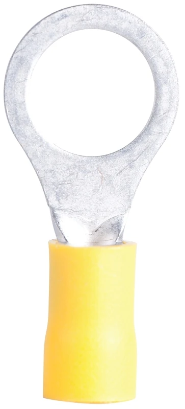 Ring Terminals, Insulated, Solderless, 7/16-1/2 Stud, 7-Pk.