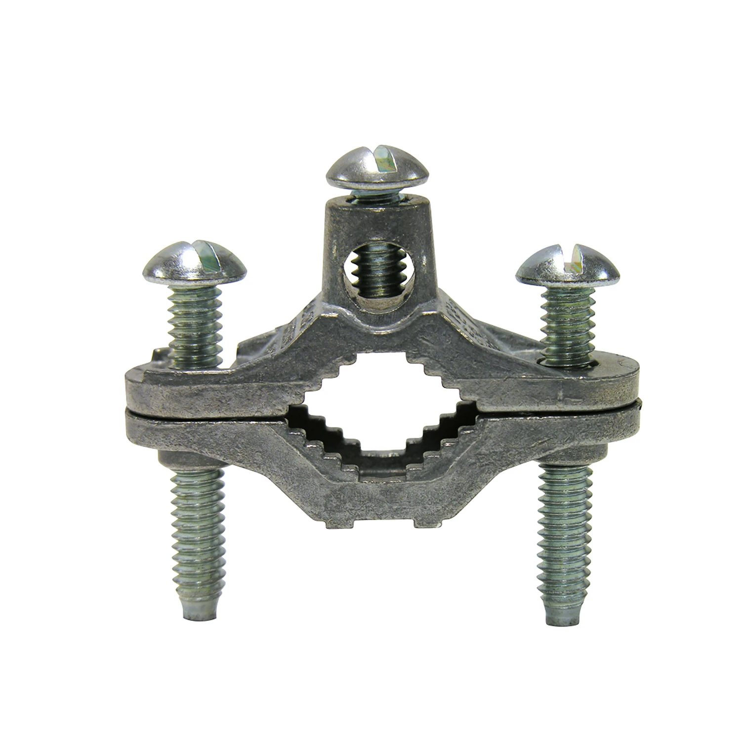 Galvanized Grounding Clamp Pipe, Zinc, 0.5 - 1-In.