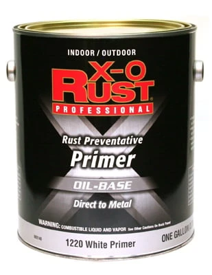 X-O Rust Professional Interior/Exterior Anti-Rust Primer, White Metal, Oil-Base, 1 Gallon