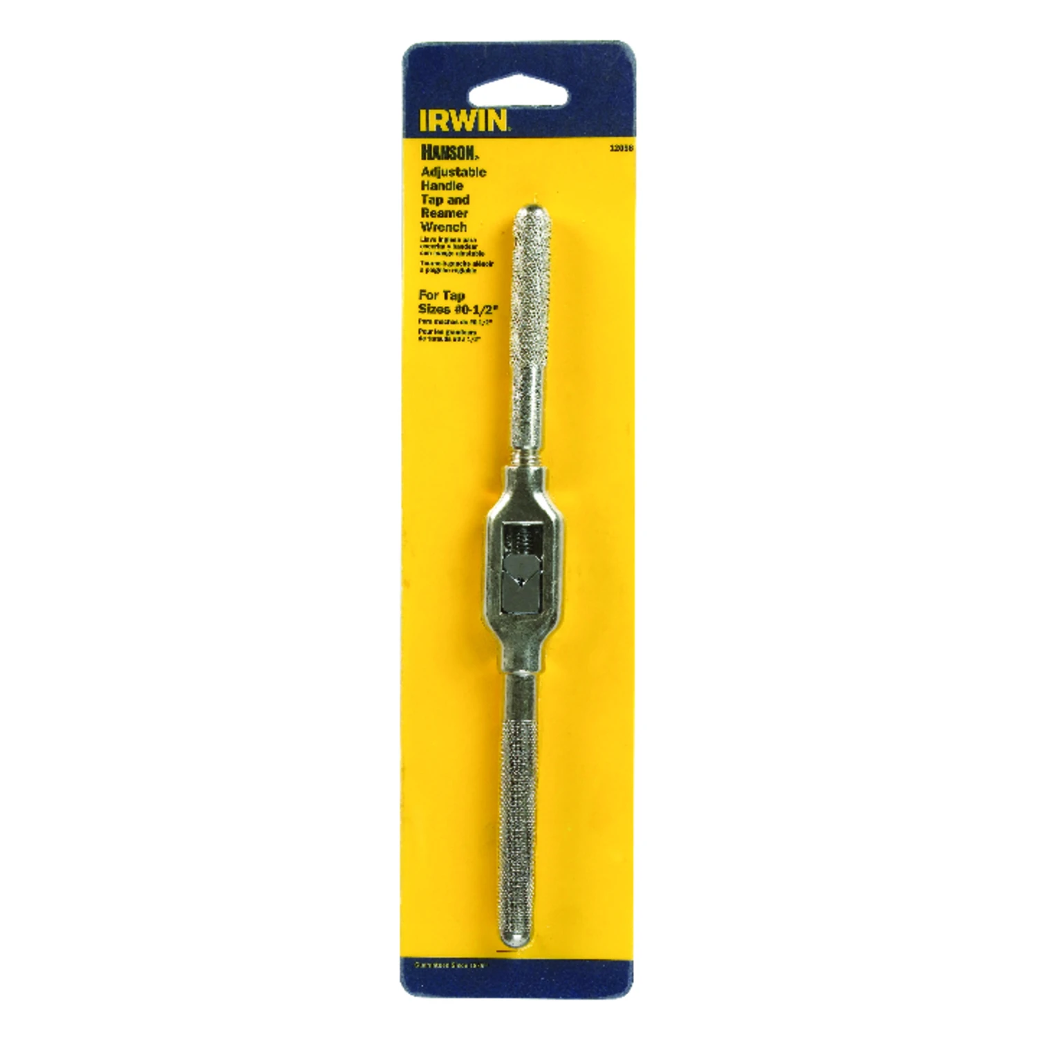 Hanson Tap Wrench, Straight Handle, #0 to 1/2 In., 3 to 12mm.