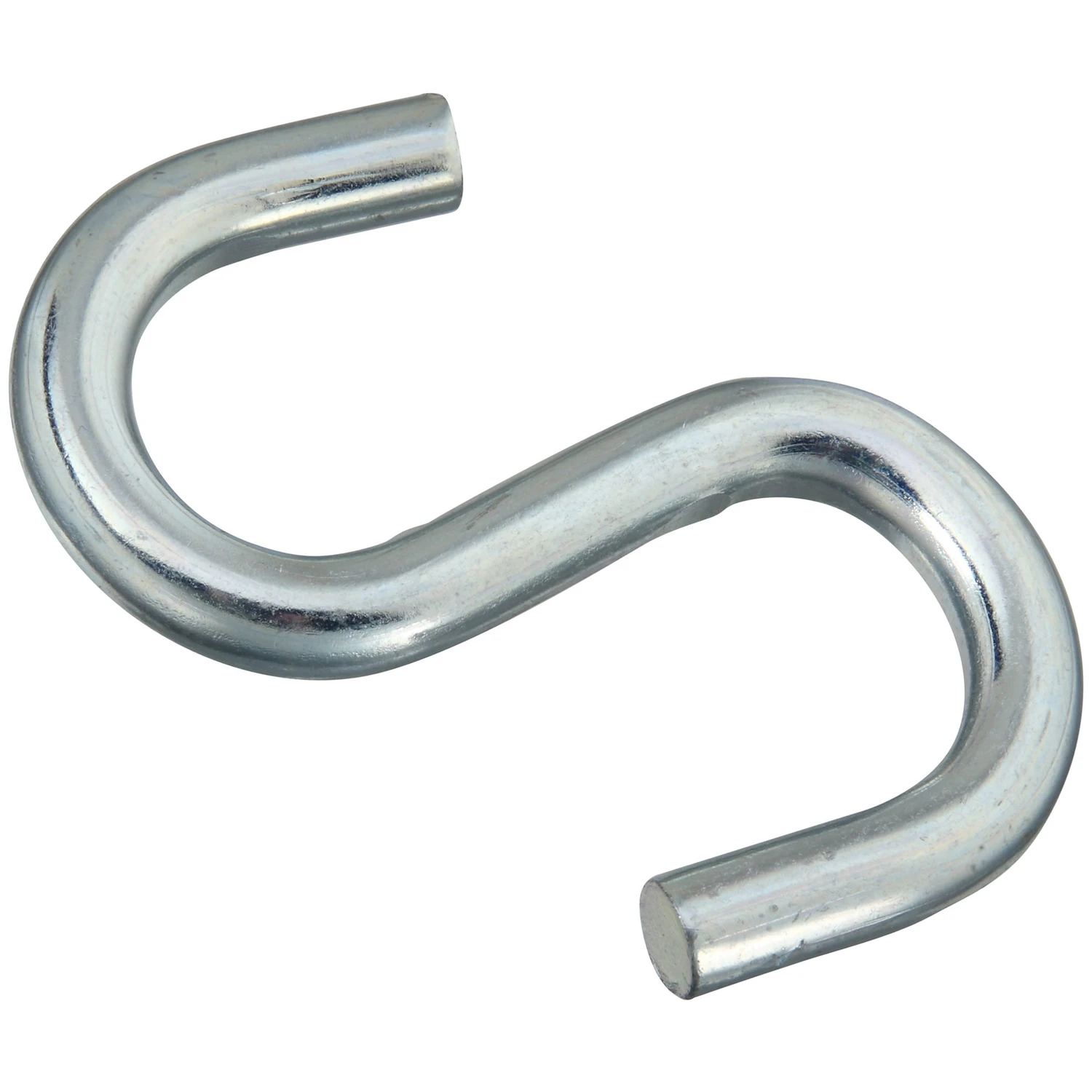Heavy Open S-Hook, Zinc, 4 In.