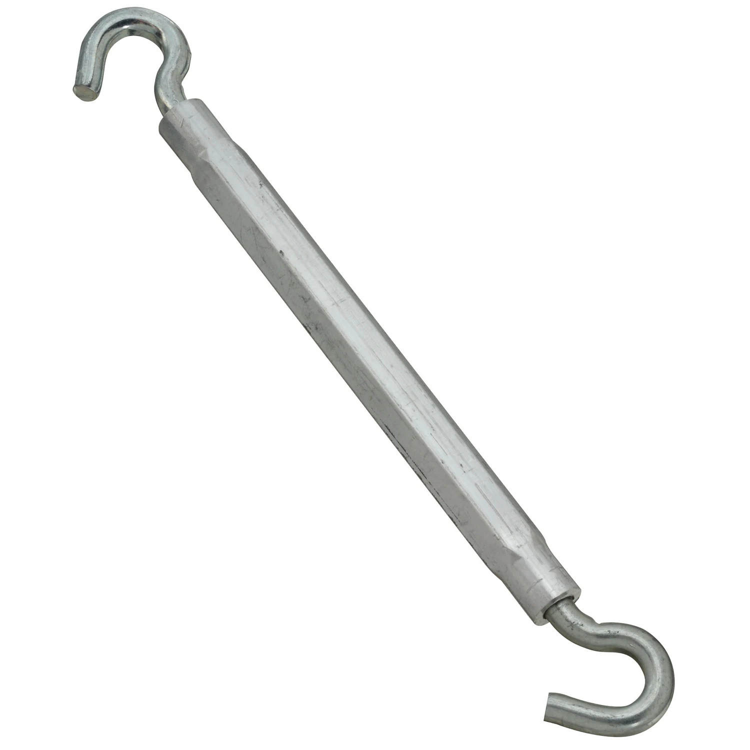 Hook/Hook Turnbuckle, Zinc, 3/8 x 16 In.